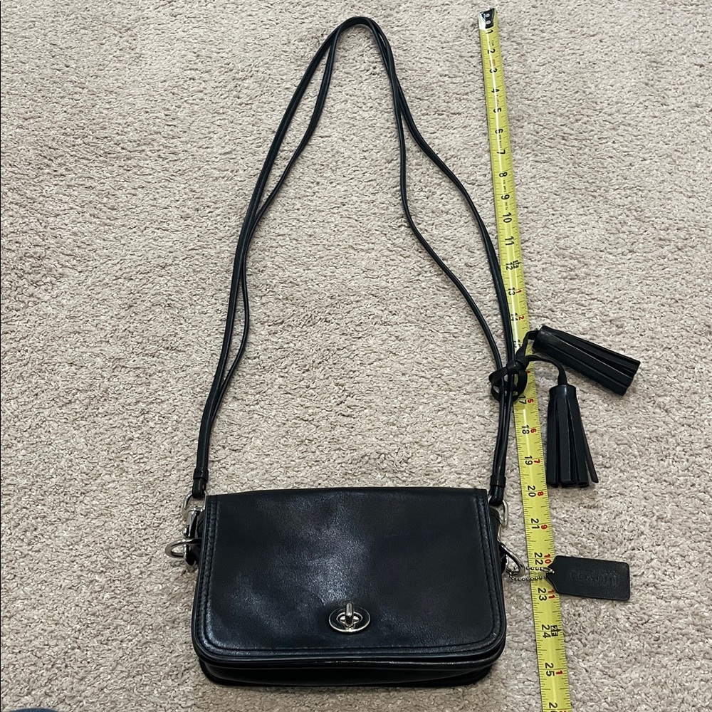 Coach Black Leather Crossbody Bag - Picture 15 of 16